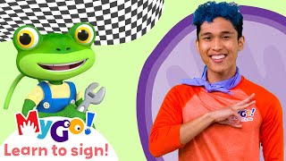 Learn Sign Language with Gecko's Garage! | The Big Race |  MyGo! | ASL for Kids