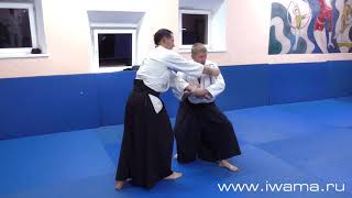 Айкидо Ивама Рю. Ката дори менучи шихонаге. Aikido Iwama Ryu. Kata dori menuchi shihonage.