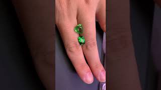 Натуральные Цавориты (Tsavorite) 3.13ct и 2.56ct. Без облагораживаний. С выставки Гонконга