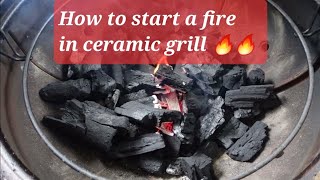 How to start the coals in your kamado joe