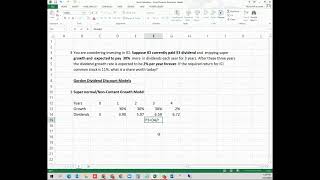 Stock Valuation Series - Non-Constant Growth Model (Basic Concept)