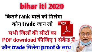 bihar iti cutoff 2020/ iti cutoff 2020/ /bihar iti counciling 2020/ bihar iti admission 2020