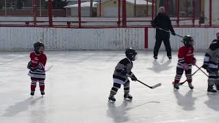 Jake playing Timbits hockey at the ODR