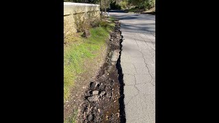 EBMUD WATER LEAK "DANGER ZONE" MT  DIABLO SCENIC BLVD(BLIND CURVE#3)