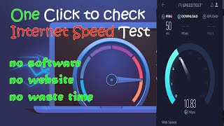 One click Internet Speed test || no software, no website || Tech Lab