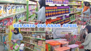 BELANJA BULANAN APRIL MENJELANG LEBARAN | STOK KEBUTUHAN BULANAN AMAN