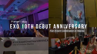 엑소 EXO 10th Anniversary Fan Event celebration in Manila | Kpop fan vlog