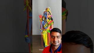 DIY clay Shiv Parvati Ardhnarishwar idol making #shorts #viralvideos #trendingshorts