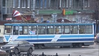 Новокузнецкий трамвай 71-605, инв. № 372, маршрут №8