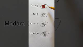 How to draw uchiha sharingan || naruto || #animedrawing #anime  #shorts