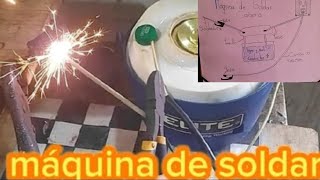 cómo hacer máquina de soldar casera que si funcione  fácil de hacer agua y sal (diagrama)