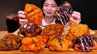 🥐크루와상에 쿠키가?!🍪비주얼도 너무 이쁘고, 바삭함의 끝판왕인 크루키 먹방❤ | Chocolate, Green tea, Smore Crookie ASMR Mukbang