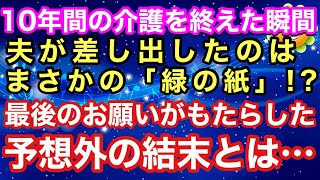 【スカッとする話】10年間の介護を終えた瞬間、夫が差し出したのはまさかの『緑の紙』!? 最後のお願いがもたらした予想外の結末【スカッとハレバレ】