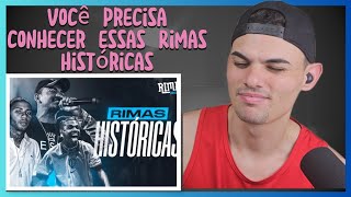 75 RIMAS HISTÓRICAS NAS BATALHAS DE RIMA (Batalha de Rimas)| REACT RELÍQUIA