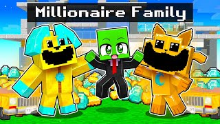 Adopted By MILLIONAIRE Smiling Critter Family In Minecraft!