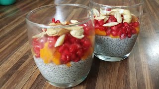 Fruit and Nut Chia Pudding/Healthy Chia Pudding/Best Chia Pudding Recipe/How to make Chia pudding.