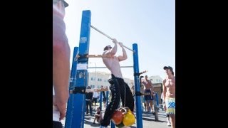 WEIGHTED Chin Up with ADDITIONAL 92kg Kettle Bells (BW+7kg) | Felix | Bondi Beach Bar Brutes