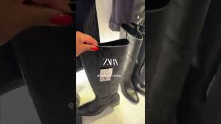 ZARA FW2023. MID-HEEL HIGH BLACK BOOTS € 99,95 1002/210/800 #zara #newinzara #zarashopping #shorts