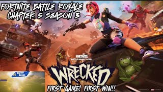 FIRST GAME! FIRST WIN!! // Fortnite battle royale chapter 5 season 3 (Solo match) Zero Build