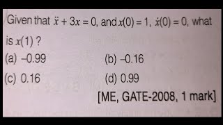 GATE Mathematics previous year solved paper | Differential equations #gate2022