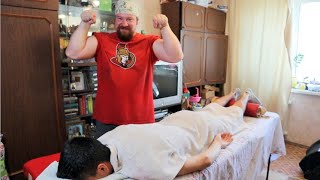 ASMR Powerful massage by armwrestler💪 Viktor