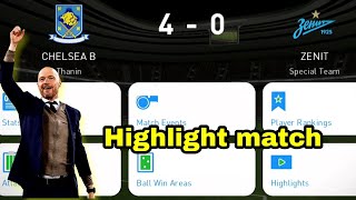 Chelsea 4 - 0 Zenit | Congratulations to my team | Pes 2021 Mobile , Matchday Professional level .