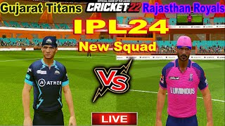 IPL 2024 New Squad GT vs RR T20 Match - Cricket 22 Live - QtxPalash