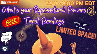 FREE Tarot Readings - What's Your Supernatural Power? Spiritual Guidance - Intuitive - Energy Reader