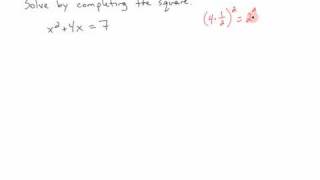 College Algebra - Section 3.2 - Video 5 - Solving Quadratic Equations by Completing Square