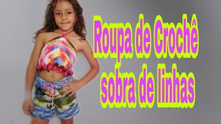 conjunto de crochê infantil  com sobra de linhas - short (parte 1)