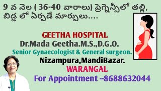 changes in foetus and mother during 9 th month in detail/drmadageetha/#geethashealthcare