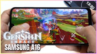 Samsung Galaxy A16 Genshin Impact Gaming test | Helio G99, 90Hz Display