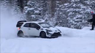 Latvala Toyota Yaris WRC Rally Sweden test 2.2.2018