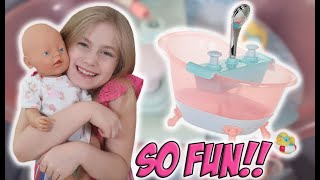 BABY BORN MUSICAL FOAMING BATH TUB!!