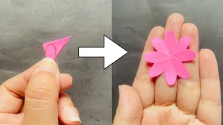 Very Easy Paper Flower Craft | Paper Flower Making step by step | DIY flower Craft