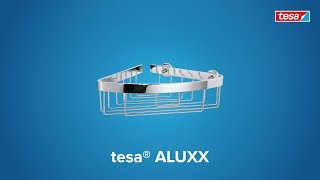 How to use the round, chromed tesa® Aluxx corner shower basket