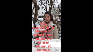 Berlin snow and useful tips to consider when its snowing | Winters in Germany