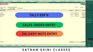 SALES ORDER PROCESS IN TALLY ERP 9 / CHAPTER 1/