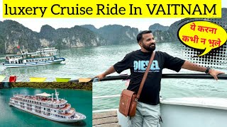 HALONG BAY CRUISE TRIP ⛴️⚓️ LUXURY CRUISE RIDE IN VIETNAM 🇻🇳 #halongbaytravel #vietnam #cruise