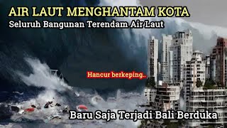 BARU SAJA GELOMBANG TINGGI AIR LAUT MENGHANTAM PESISIR PANTAI GILIMANUK BALI BENCANA ALAM HARI IN‼️