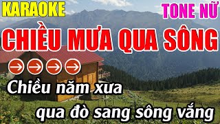 Chiều Mưa Qua Sông Karaoke Tone Nữ Karaoke Lâm Nhạc Sống - Beat Mới