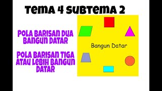 Tema 4 Subtema 2 pola barisan bangun datar