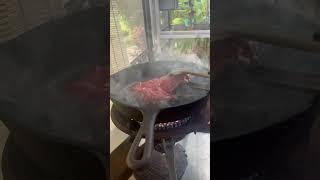 Lonely ole ribeye, carnivore style! Nothing but salt… #castiron #carnivore #beef #ribeye #steak