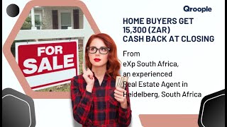 Home buyers get 15,300 (ZAR) cash back from eXp South Africa in Heidelberg, South Africa