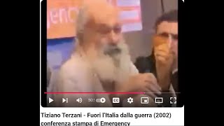 Tiziano Terzani - Fuori l’Italia dalla guerra (2002) conferenza stampa di Emergency