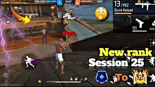 New CS Ranked session 25 Rank push platinum To Grandmaster 🎯 Unstoppable gameplay Garena free fire -