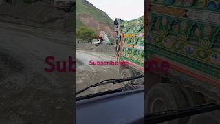 Hino trucks make their way up a challenging mountain road leading to a stone crusher plant#TruckLife