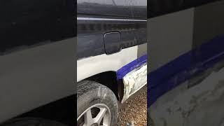 Repair of rear bumper on Mazda Bongo