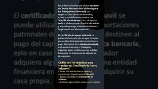 Certificado de Apoyo Infonavit