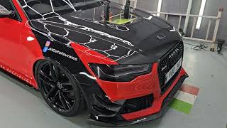 Making a customised carbon skinned bonnet for the RS6, something a bit different at JM Details